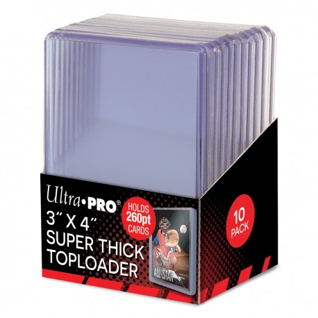 10 Proteggi Carta Rigido - Super Thick 260PT Toploader - Ultra Pro