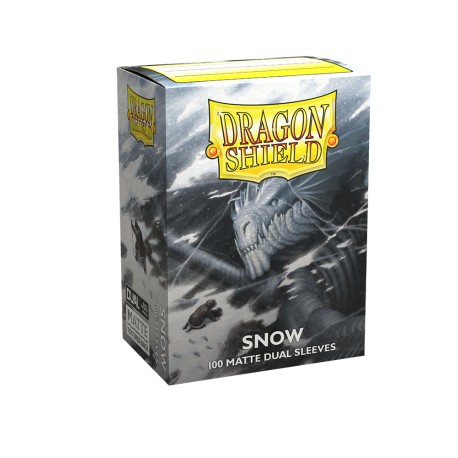 100 Bustine Protettive Standard Matte Dual - Dragon Shield - Snow