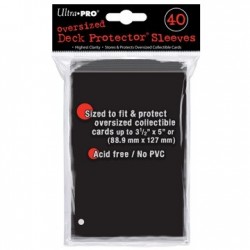 40 Bustine Protettive Oversized - Ultro Pro - Nero