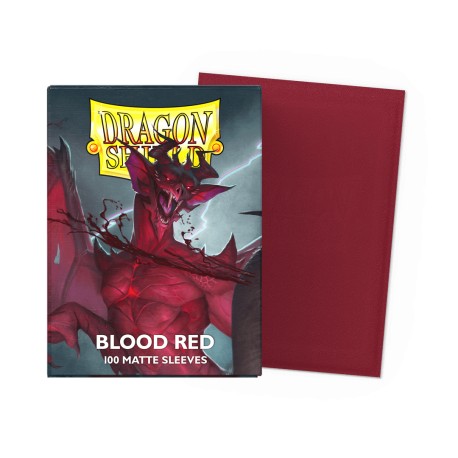 100 Sleeves Standard Matte - Dragon Shield - Blood Red