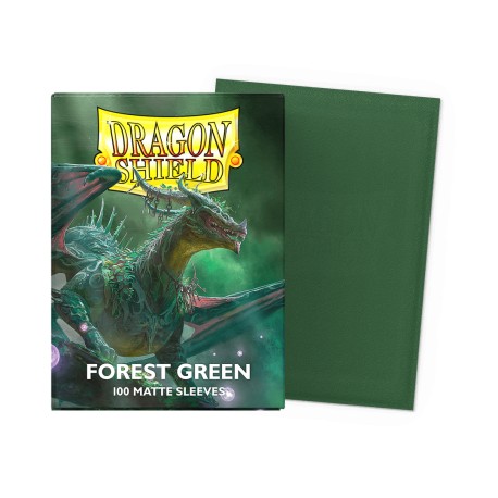 100 Sleeves Standard Matte - Dragon Shield - Forest Green