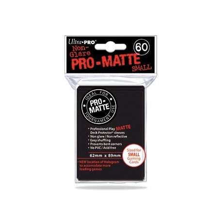 60 Bustine Protettive Small Pro Matte - Ultra Pro - Nero