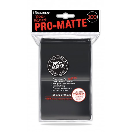 100 Sleeves Standard Pro-Matte - Ultra Pro - Black