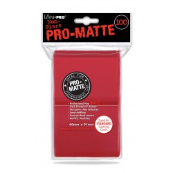 100 Bustine Protettive Standard Pro Matte - Ultra Pro - Rosso