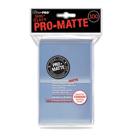 100 Sleeves Standard Pro-Matte - Ultra Pro - Clear