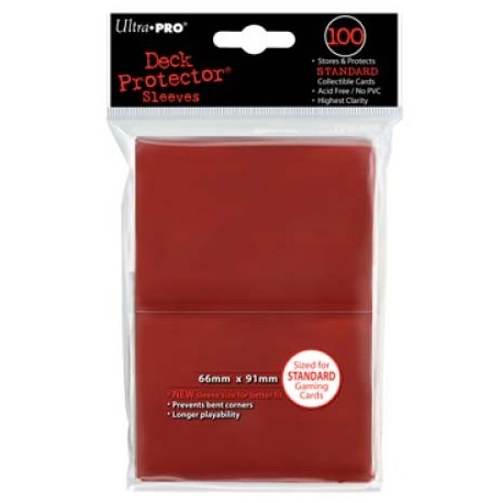 100 Bustine Protettive Standard - Ultra Pro - Rosso