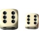 Set di 12 Dadi a D6 Facce - Chessex - Opaco - Avorio/Nero