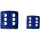 Set di 12 Dadi a D6 Facce - Chessex - Opaco - Blu/Bianco