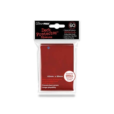 60 Sleeves Small - Ultra Pro - Red