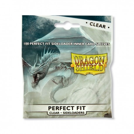100 Sleeves Standard Perfect Fit Sideloader - Dragon Shield - Clear