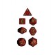 Brick Box of 7 Dices - D4 D6 D8 D10 D12 D20 Spots - Chessex - Speckled - Strawberry Camo