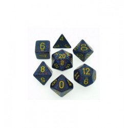 Brick Box of 7 Dices - D4 D6 D8 D10 D12 D20 Spots - Chessex - Speckled - Twilight Camo