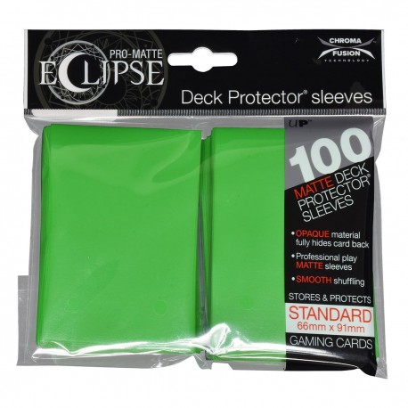 100 Sleeves Standard Pro-Matte Eclipse - Ultra Pro - Lime Green