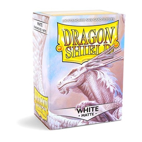 100 Sleeves Standard Matte - Dragon Shield - White